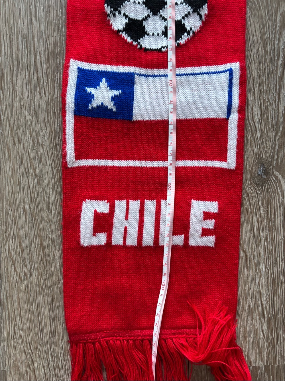 Vintage Chile Red Soccer Scarf - Picture 3 of 4